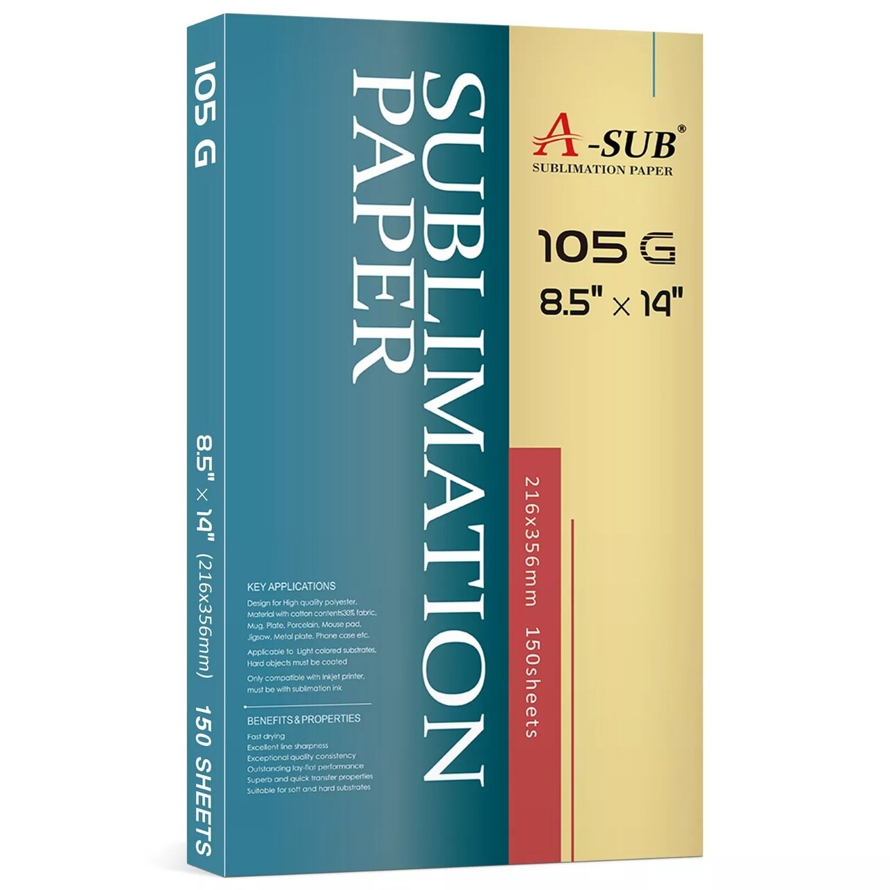 A-SUB 105g Sublimation Paper 150-1500 Sheets in Multiple Sizes